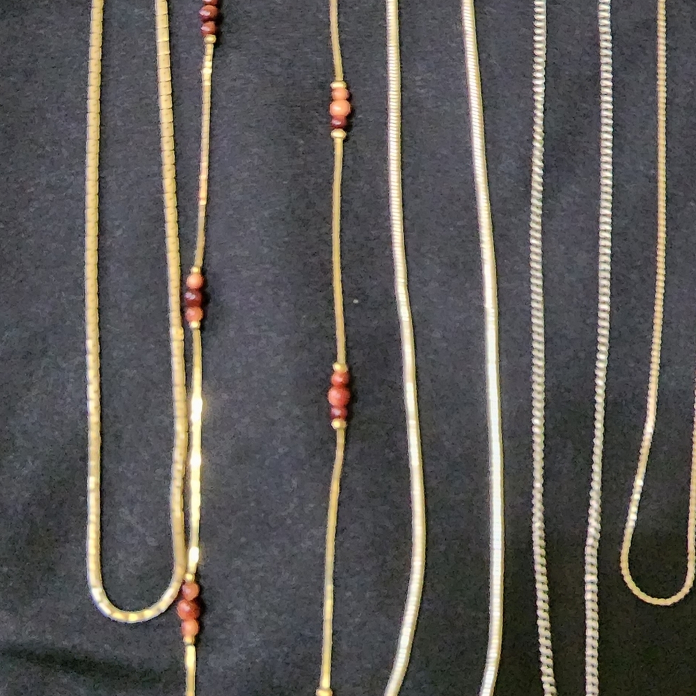 Set of 9 miscellaneous chain necklaces